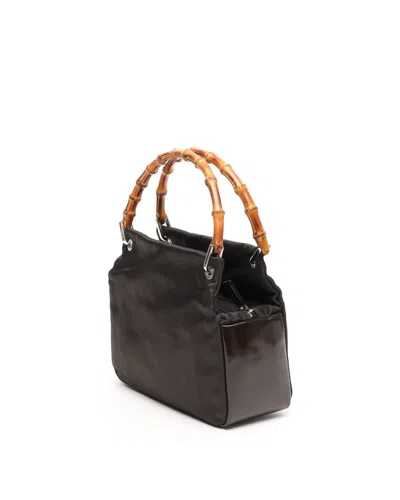 Gucci Bamboo Handbag In Black