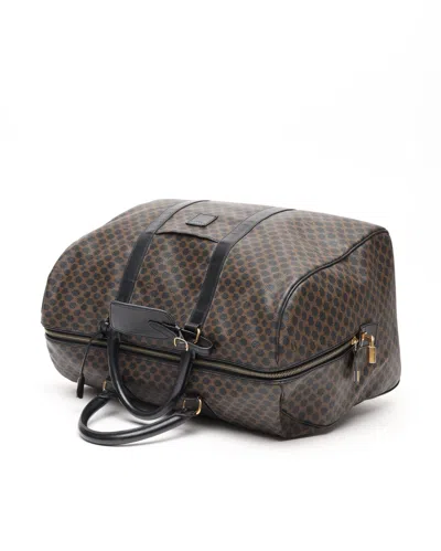 Celine Céline Macadam Boston Bag In Brown