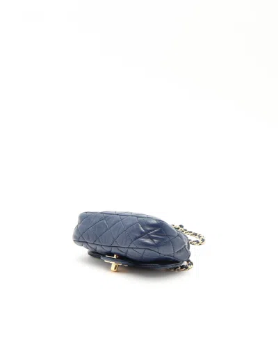 Pre-owned Chanel Mini Valentine Charms Flap Bag In Blue