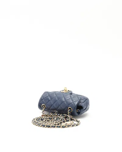 Pre-owned Chanel Mini Valentine Charms Flap Bag In Blue