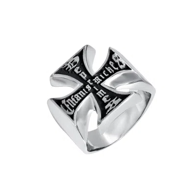 Enfants Riches Deprimes Cross Ring In Metallic