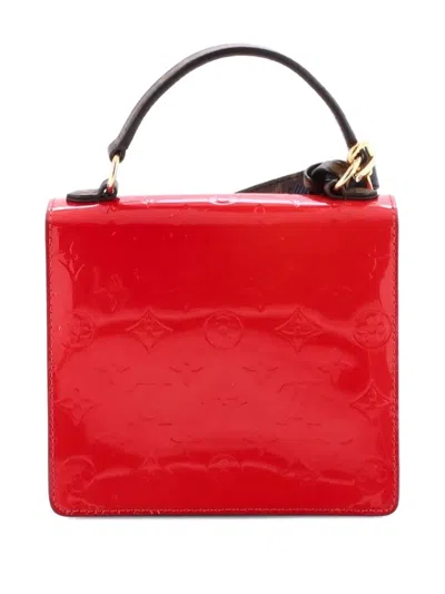 Pre-owned Louis Vuitton Spring Street Nm Handbag Monogram Vernis With Monogram Canvas And Epi Leather Shoulder Bag In Blue