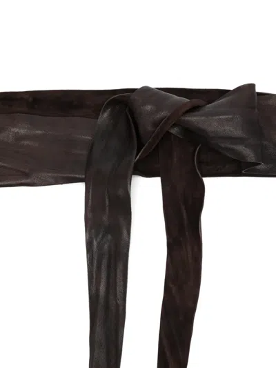 Sommet Leather Belt In Black