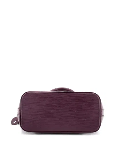 Pre-owned Louis Vuitton Lockit Handbag Epi Leather Pm Satchel In Red