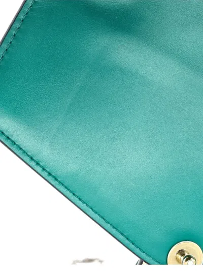 Pre-owned Bvlgari Serpenti Forever Square Leather Medium Shoulder Bag In Green