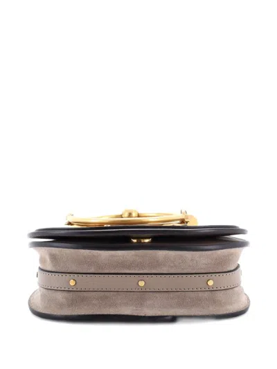 Pre-owned Chloé Nile Leather Small Crossbody Bag In Gray