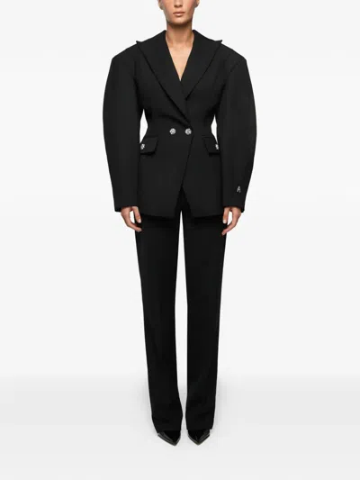Anouki Double-breasted Blazer In Black