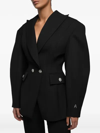 Anouki Double-breasted Blazer In Black