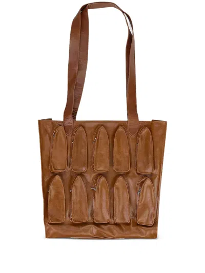 Who Decides War Pocket Thorned Tote Bag In Brown