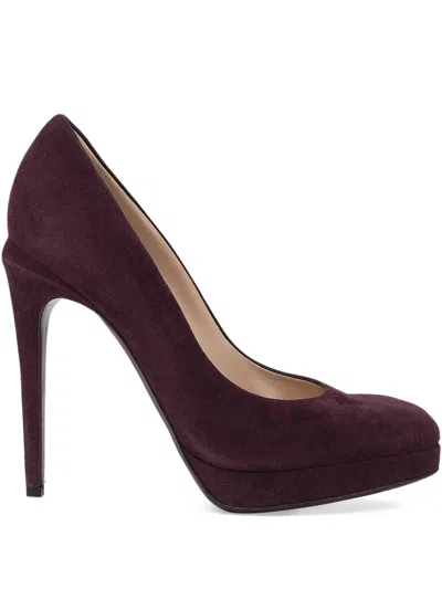 Fendi Platform Stiletto Pumps In Purple