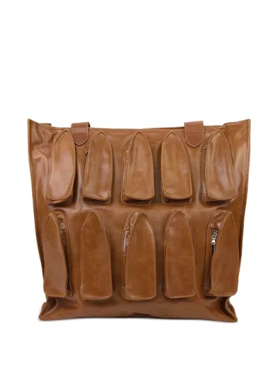 Who Decides War Pocket Thorned Tote Bag In Brown
