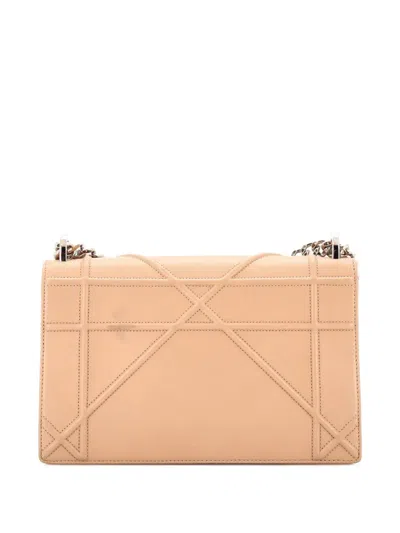 Pre-owned Dior Ama Flap Bag Lambskin Small Crossbody Bag In Neutral