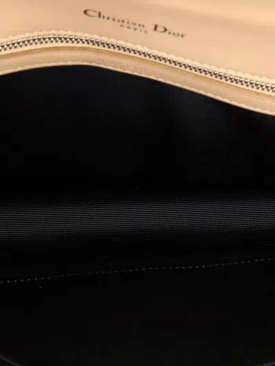 Pre-owned Dior Ama Flap Bag Lambskin Small Crossbody Bag In Neutral