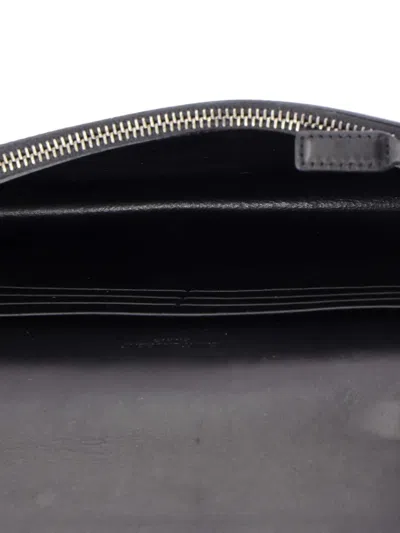 Pre-owned Saint Laurent Classic Monogram Tassel Chain Wallet Embellished Leather Small Crossbody Bag In Black
