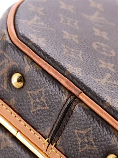 Pre-owned Louis Vuitton Petite Boite Chapeau Bag Monogram Canvas Crossbody Bag In Brown