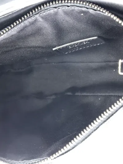Pre-owned Dior Saddle Cd Diamond Coated Canvas And Leather Crossbody Bag In Black