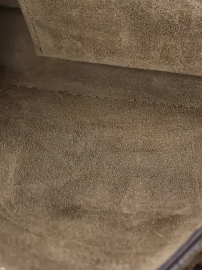 Pre-owned Chloé Faye Top Handle Bag Leather Small Satchel In Neutral