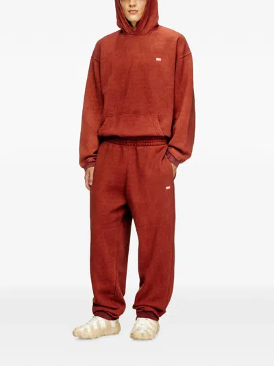 Diesel Drawstring Sweatpants In Red