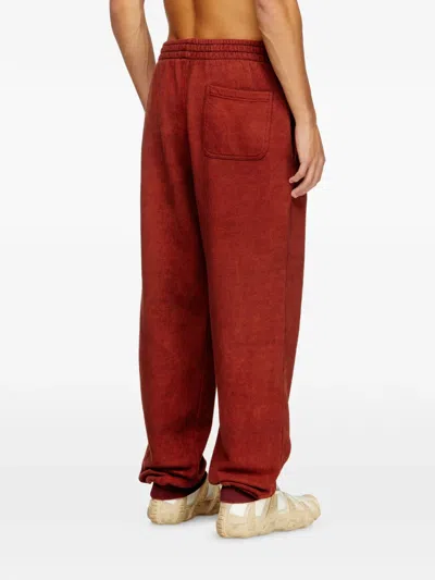 Diesel Drawstring Sweatpants In Red