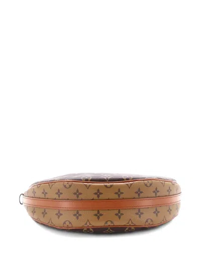 Pre-owned Louis Vuitton Loop Reverse Monogram Canvas Hobo Bag In Brown