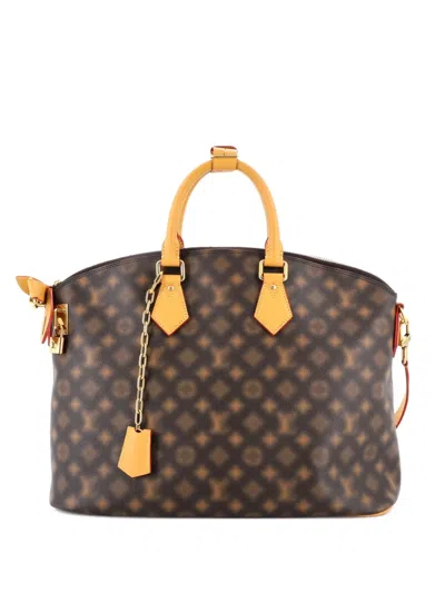Pre-owned Louis Vuitton Neo Lockit Handbag Limited Edition Blurry Monogram Canvas Satchel In Brown