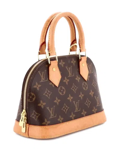 Pre-owned Louis Vuitton Alma Handbag Monogram Canvas Bb Crossbody Bag In Brown