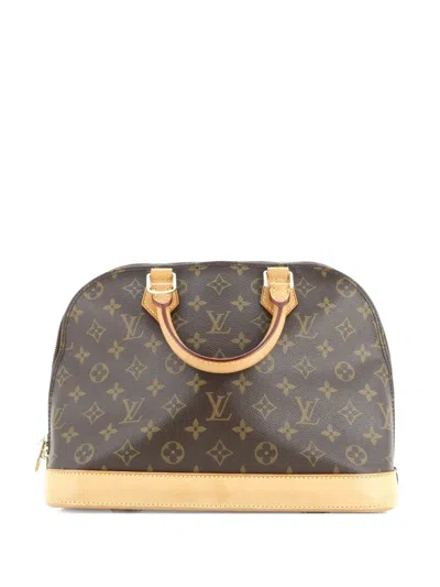 Pre-owned Louis Vuitton Alma Handbag Monogram Canvas Pm Satchel In Brown