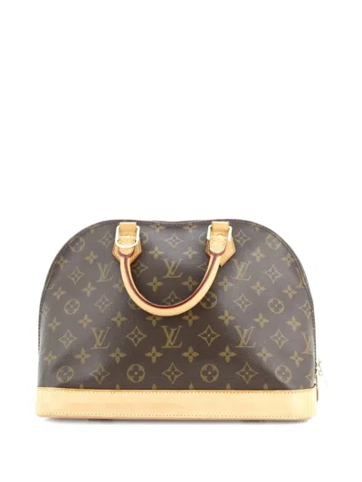 Pre-owned Louis Vuitton Alma Handbag Monogram Canvas Pm Satchel In Brown