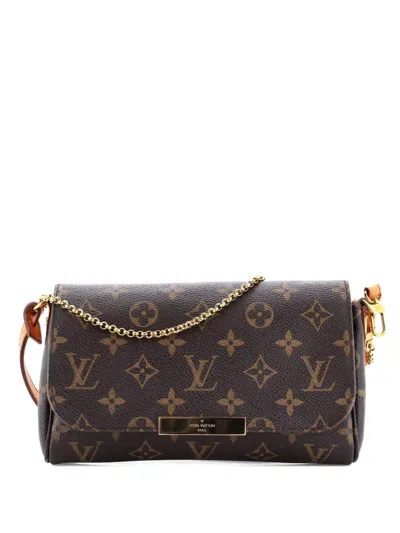 Pre-owned Louis Vuitton Favorite Handbag Monogram Canvas Pm Clutch Bag In Brown