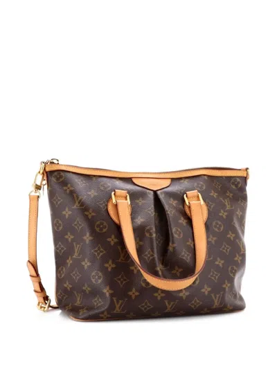 Pre-owned Louis Vuitton Palermo Handbag Monogram Canvas Pm Tote Bag In Brown