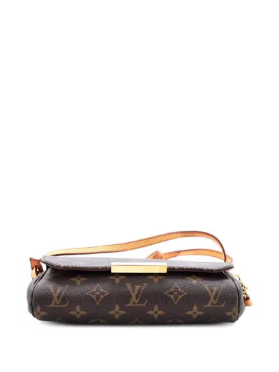 Pre-owned Louis Vuitton Favorite Handbag Monogram Canvas Pm Clutch Bag In Brown