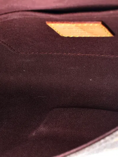 Pre-owned Louis Vuitton Favorite Handbag Monogram Canvas Pm Clutch Bag In Brown