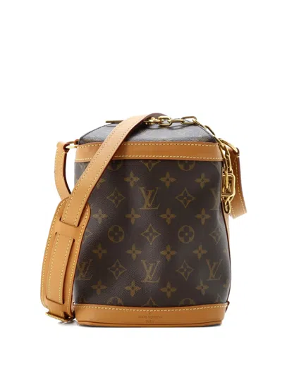 Pre-owned Louis Vuitton Legacy Milk Box Bag Monogram Canvas Crossbody Bag In Brown