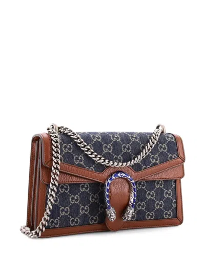 Pre-owned Gucci Dionysus Bag Gg Denim Small Shoulder Bag In Blue