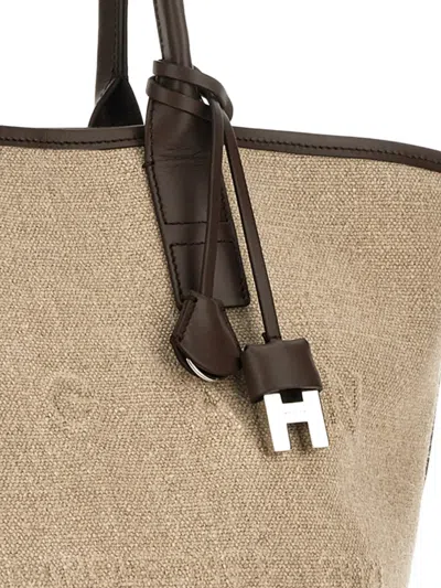 Hogan Top Handle Charm Tote Bag In Neutral