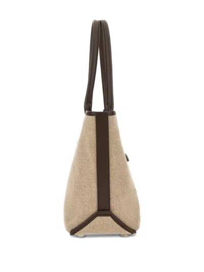 Hogan Top Handle Charm Tote Bag In Neutral
