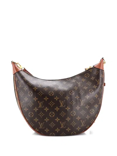 Pre-owned Louis Vuitton Loop Reverse Monogram Canvas Hobo Bag In Brown