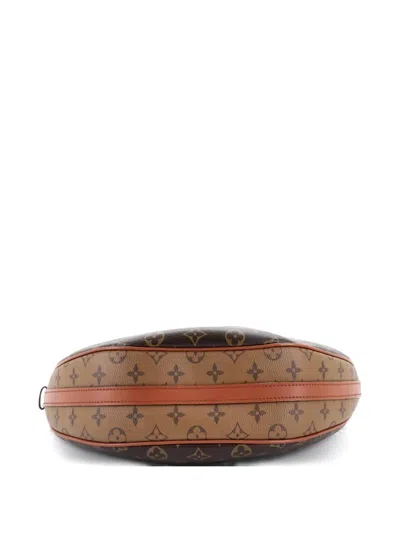 Pre-owned Louis Vuitton Loop Reverse Monogram Canvas Hobo Bag In Brown