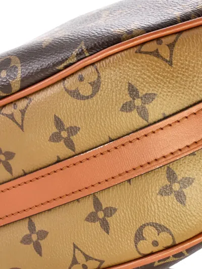 Pre-owned Louis Vuitton Loop Reverse Monogram Canvas Hobo Bag In Brown