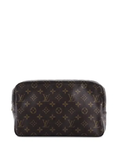 Pre-owned Louis Vuitton Trousse Toiletry Monogram Canvas 28 Pouch In Brown