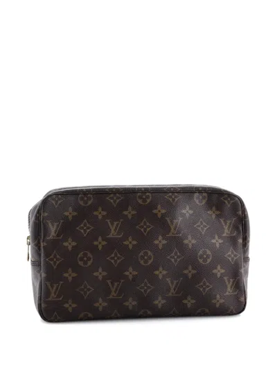 Pre-owned Louis Vuitton Trousse Toiletry Monogram Canvas 28 Pouch In Brown