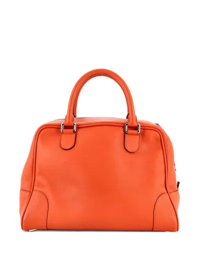 Pre-owned Loewe Amazona 75 Bag Leather Large Tote Bag In Orange
