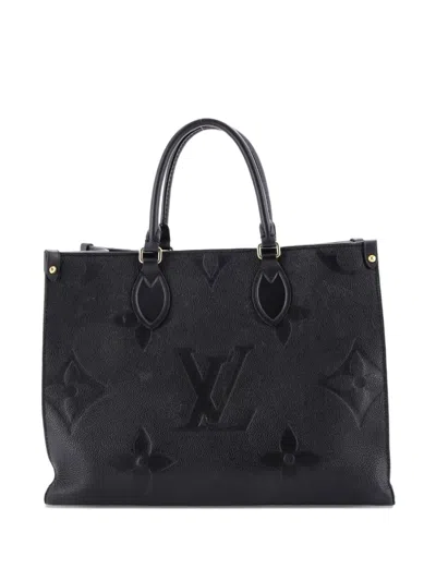 Pre-owned Louis Vuitton Onthego Monogram Empreinte Giant Mm Tote Bag In Black