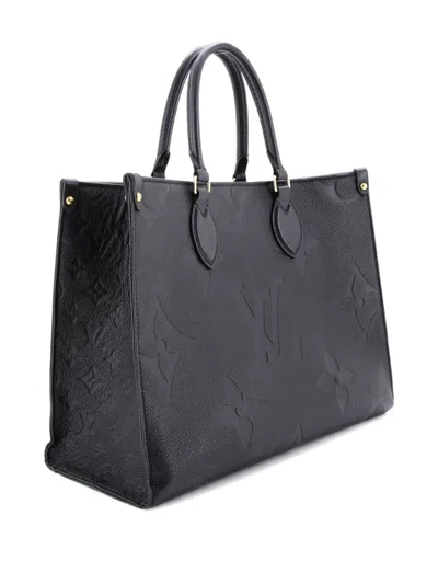 Pre-owned Louis Vuitton Onthego Monogram Empreinte Giant Mm Tote Bag In Black