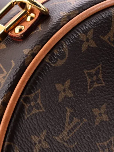 Pre-owned Louis Vuitton Petite Boite Chapeau Bag Monogram Canvas Crossbody Bag In Brown