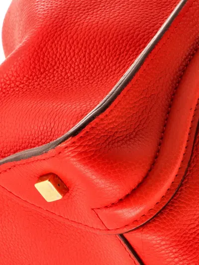 Pre-owned Celine Luggage Bag Grainy Leather Mini Tote Bag In Red