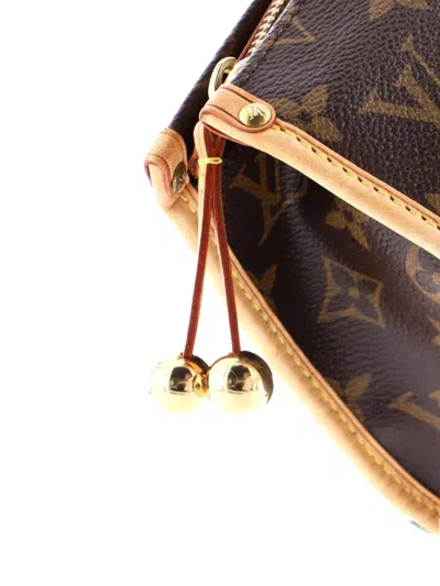 Pre-owned Louis Vuitton Popincourt Handle Bag Monogram Canvas Satchel In Brown