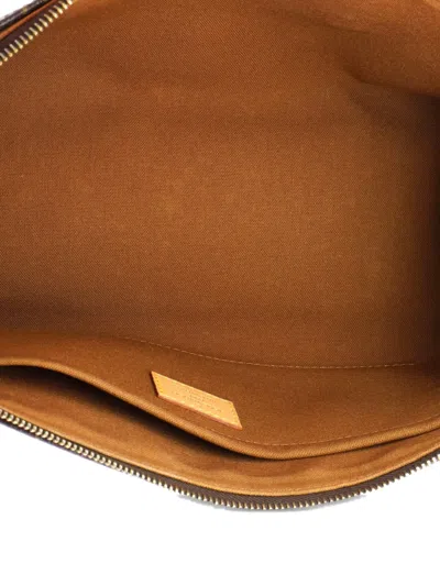 Pre-owned Louis Vuitton Popincourt Handle Bag Monogram Canvas Satchel In Brown