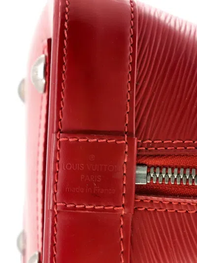 Pre-owned Louis Vuitton Alma Handbag Epi Leather Pm Satchel In Red