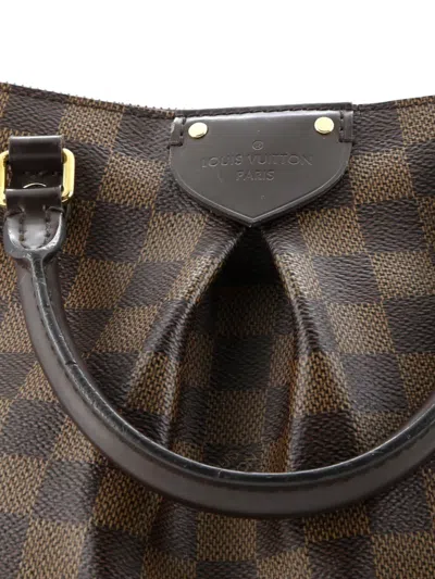 Pre-owned Louis Vuitton Siena Handbag Damier Pm Satchel In Brown